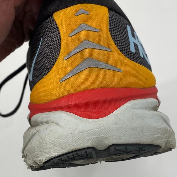 HOKA One One Mens Clifton 8 Running Shoes Athletic Sneakers Gray Red Mens 13 - Picture 8 of 16